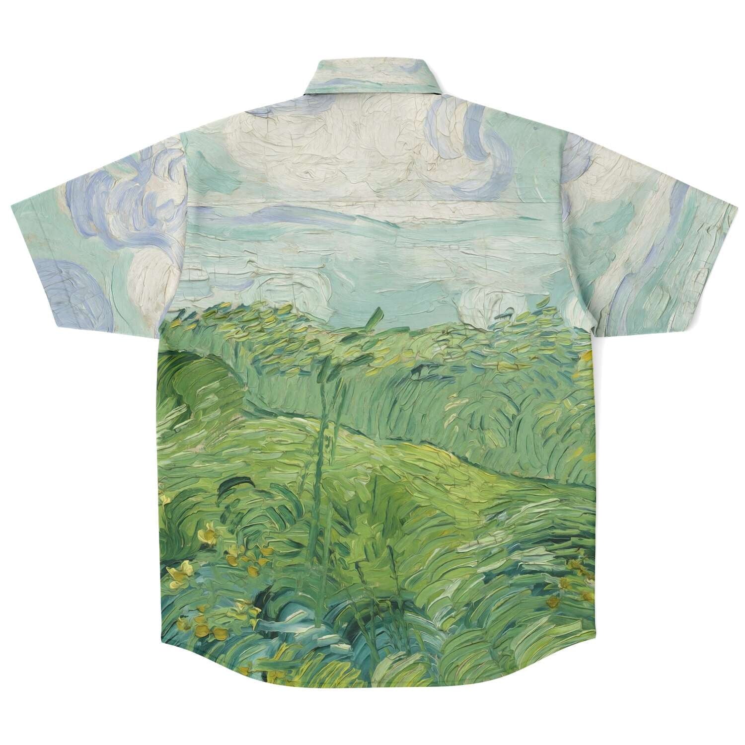 Van gogh green field Buttoned Shirt