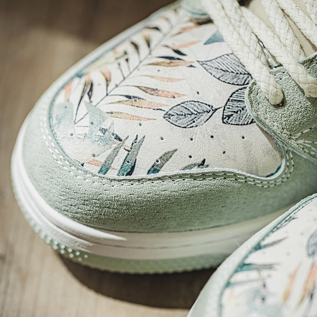 Verdant Impression, Watercolor Sneakers