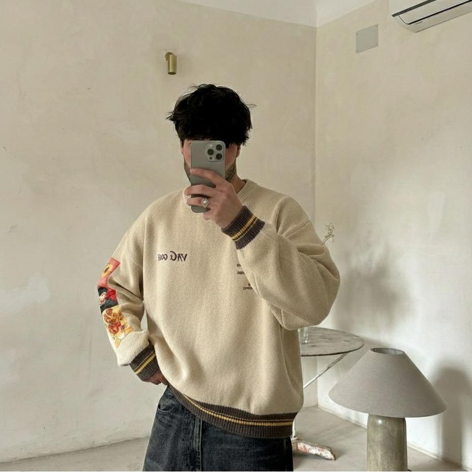Van gogh retro sweater
