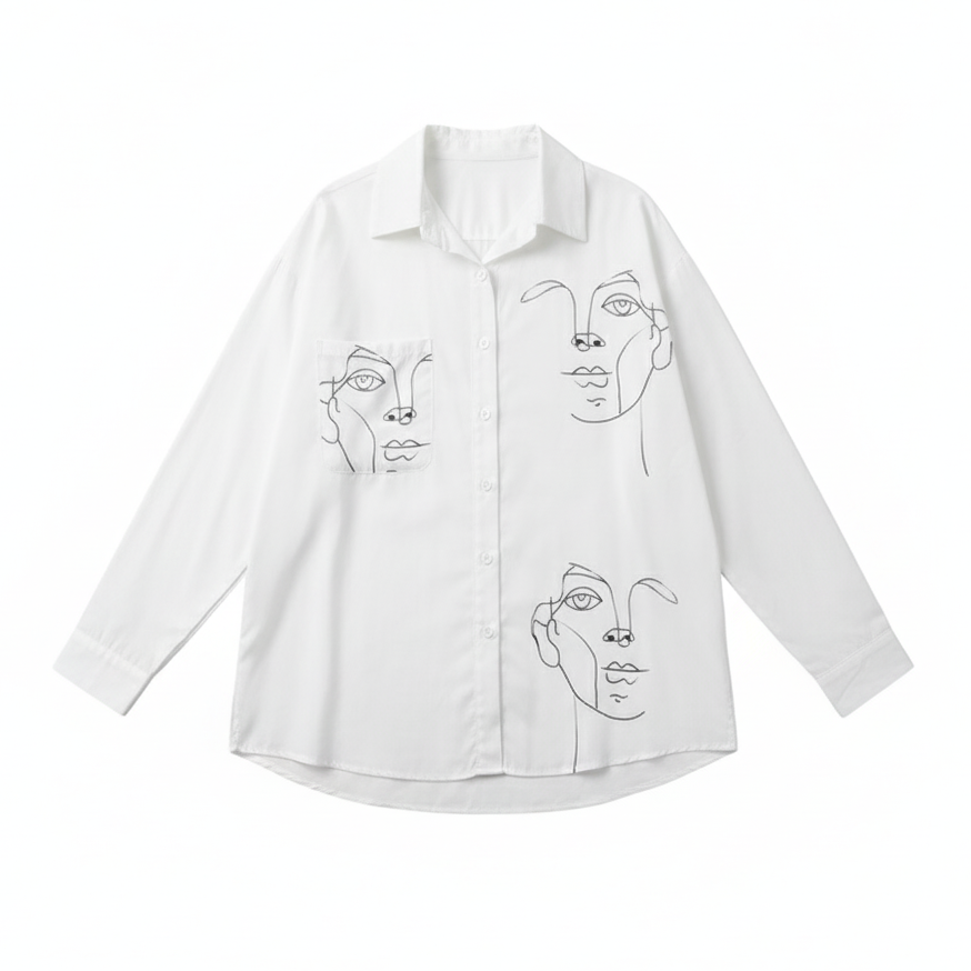 Line art faces Shirt