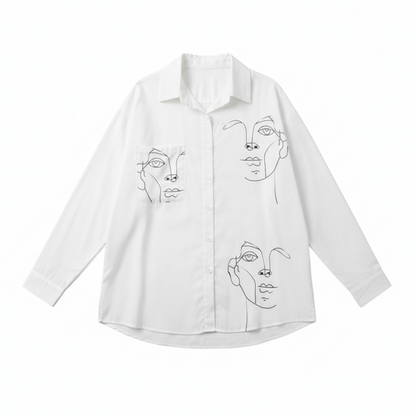Line art faces Shirt