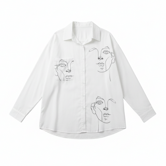 Line art faces Shirt