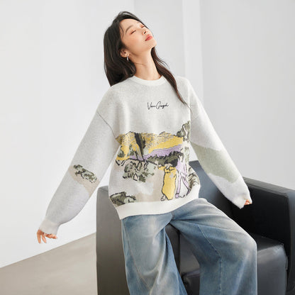 A Walk at Twilight, Van Gogh Knit Sweater