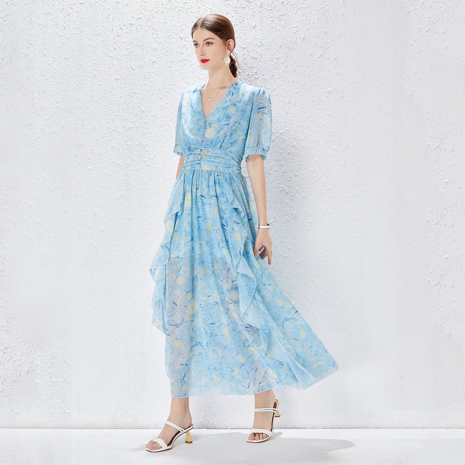 Starry Night Sleeveless Dreamy Long Dress