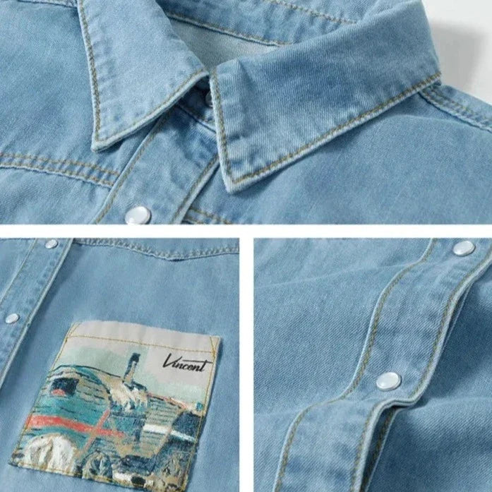 Vincent Van Gogh Inspired Denim Jacket