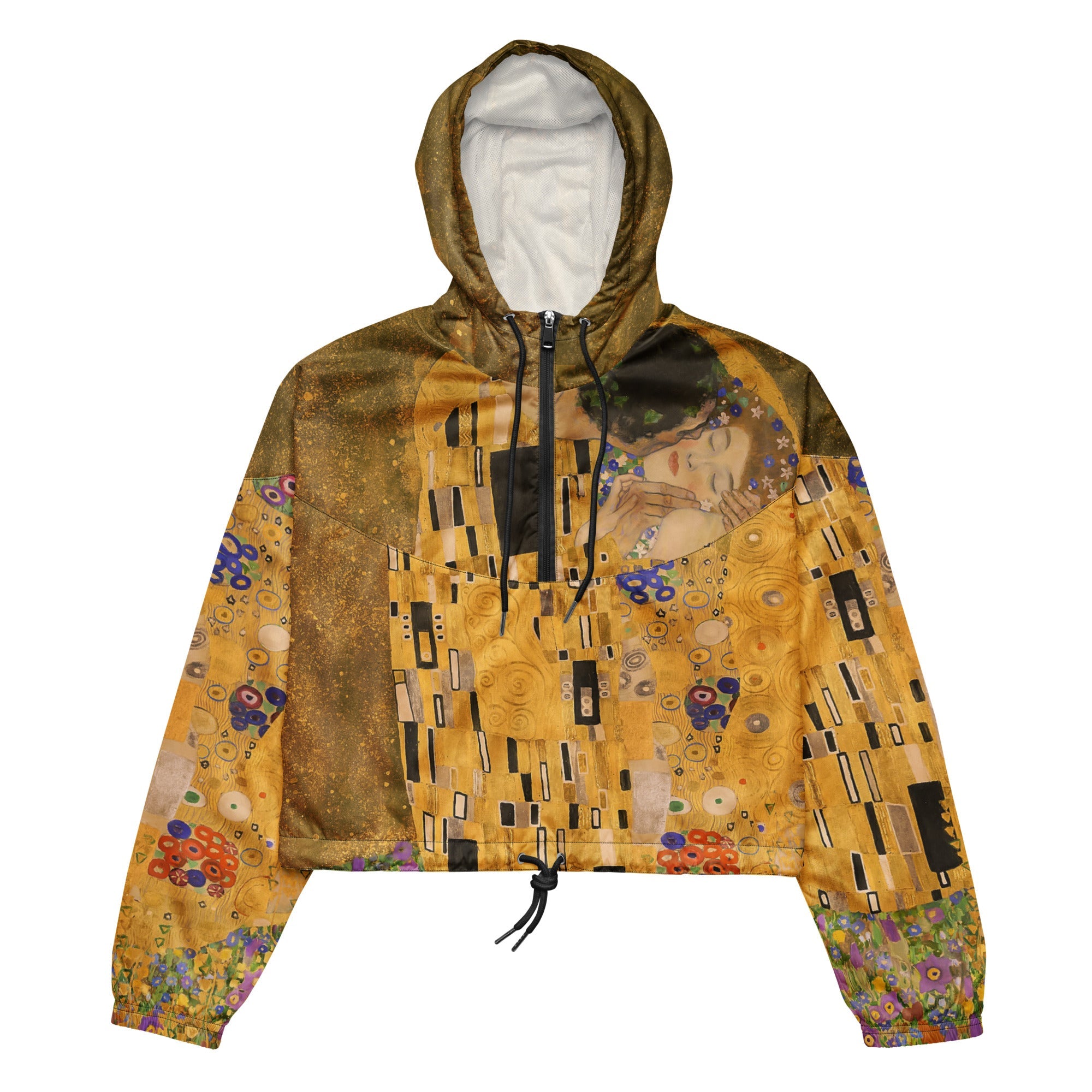 Klimt The Kiss cropped windbreaker