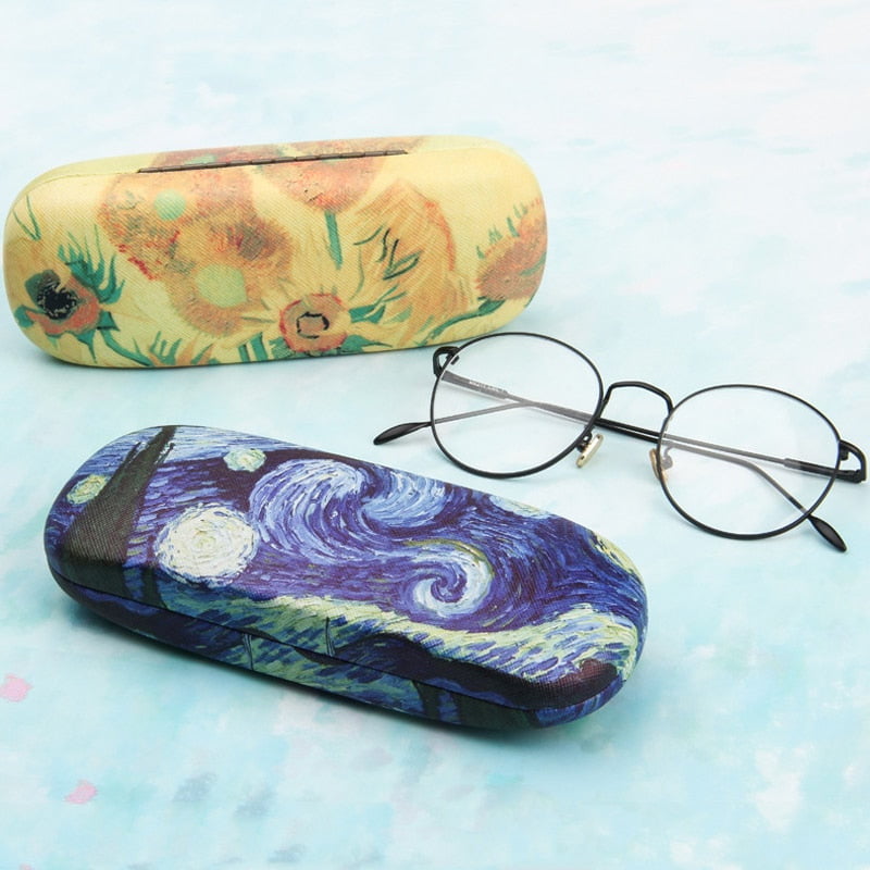 Van gogh Hard Leather Glasses Case