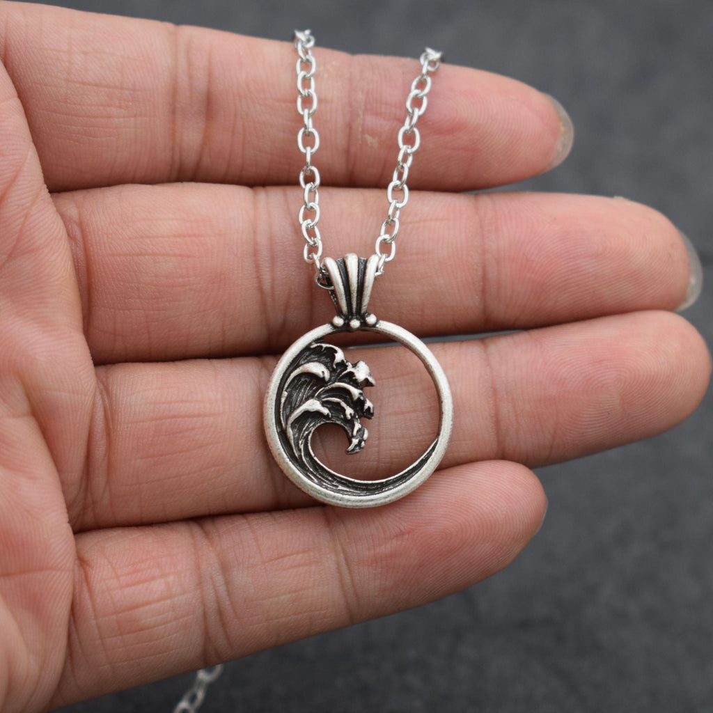 Hokusai Wave Necklace
