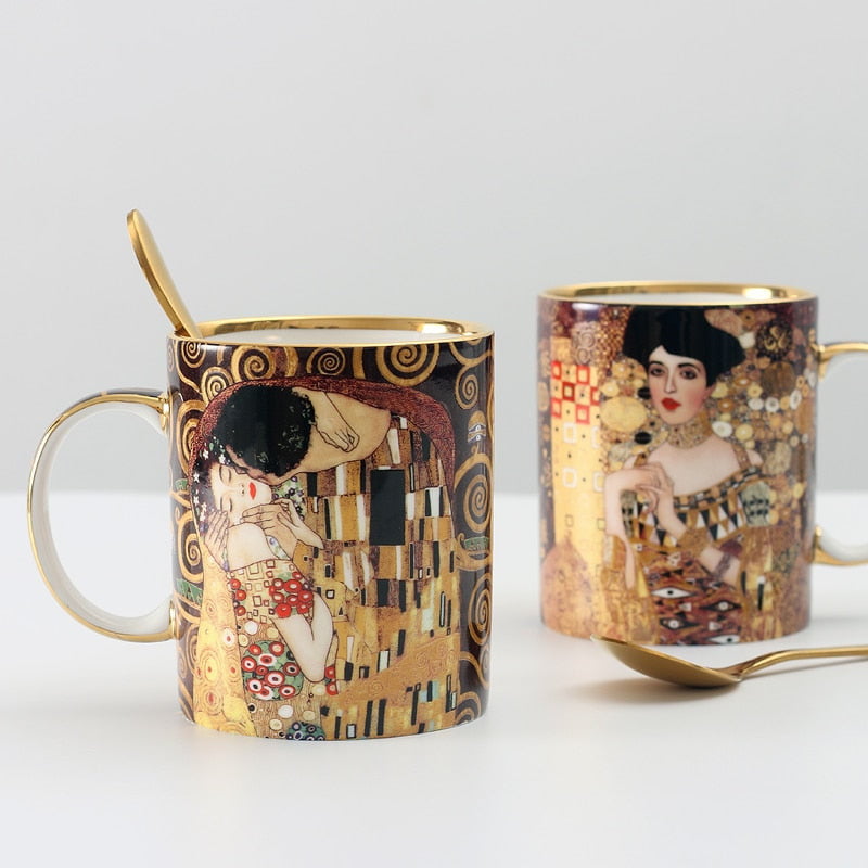 Gustave Klimt Coffee Cup With Spoon