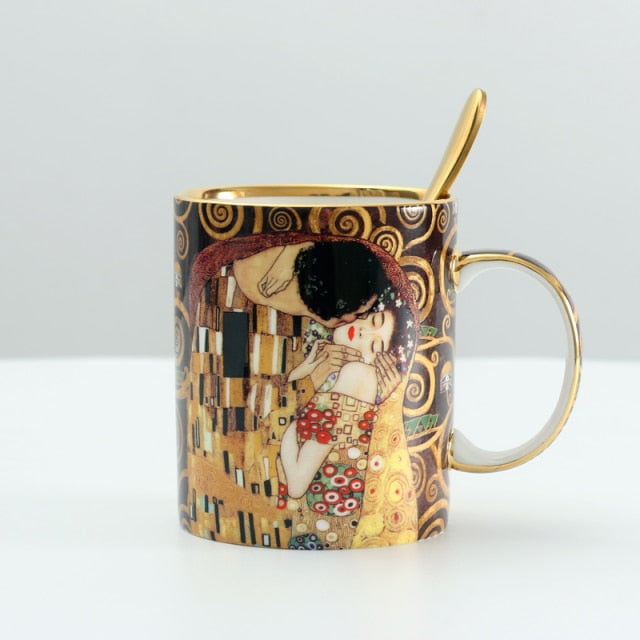 Gustave Klimt Coffee Cup With Spoon