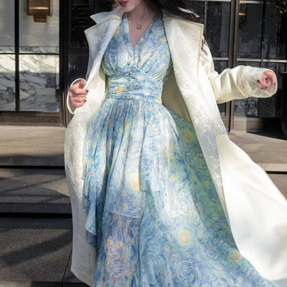 Van Gogh Starry Night dreamy long dress